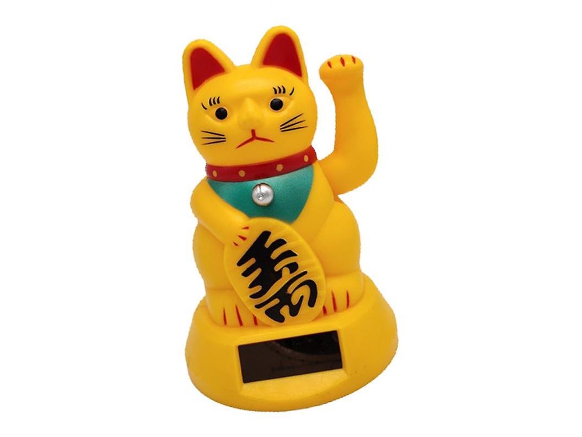 Enfeite De Gato Surpreso Com Braço Móvel E Energia Solar Olysi Shop