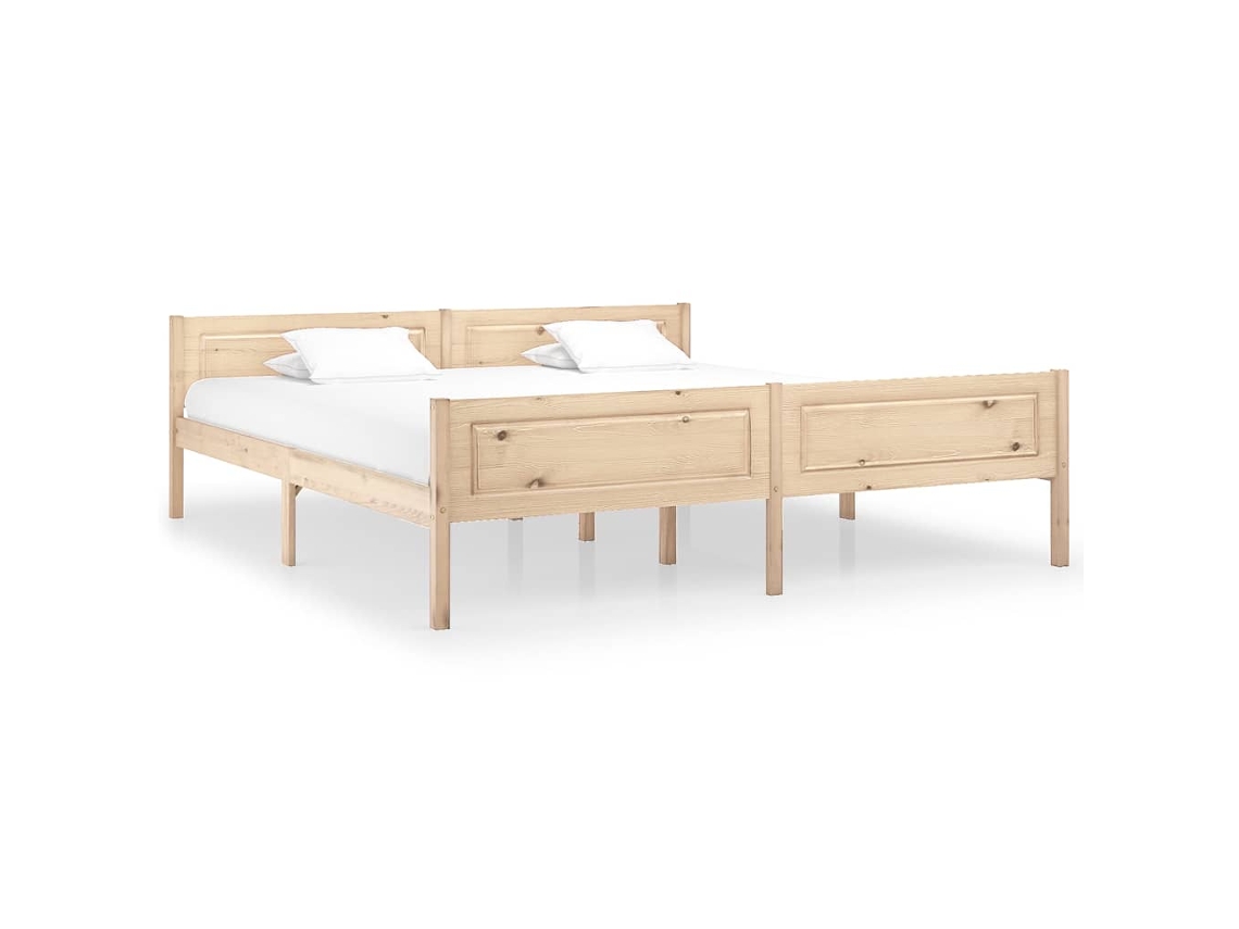 Bed Frame, Bed Frames Vidaxl Marrom Madeira De Pinho (180 X 200 Cm)