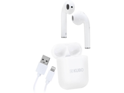 Auriculares Bluetooth True Wireless KUBO Bt (In Ear - Microfone - Branco)