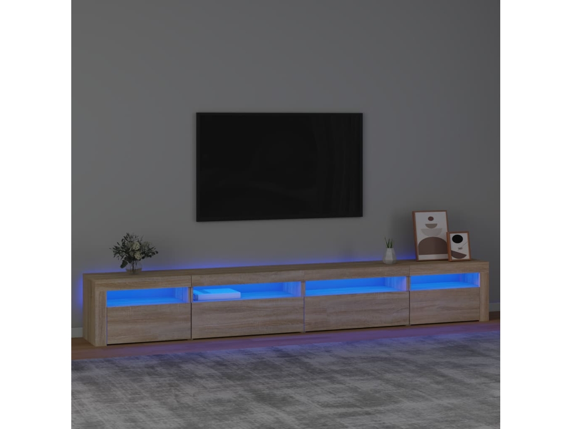 Vidaxl Móvel de Tv com Luzes Led 270x35x40 Cm Carvalho Sonoma