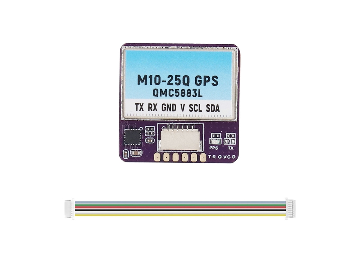 Hkj módulo Gps M10‑25q Integrado com Bússola Qmc5883l para Controlador de Voo de Drone de Corridas Fpv