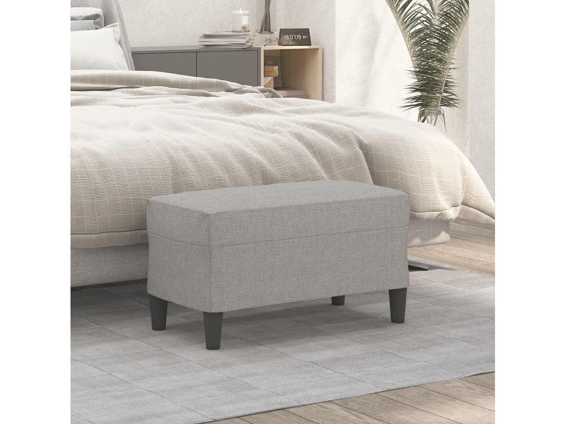 Vidaxl Banco 70x35x41 Cm Tecido Cinzento-claro