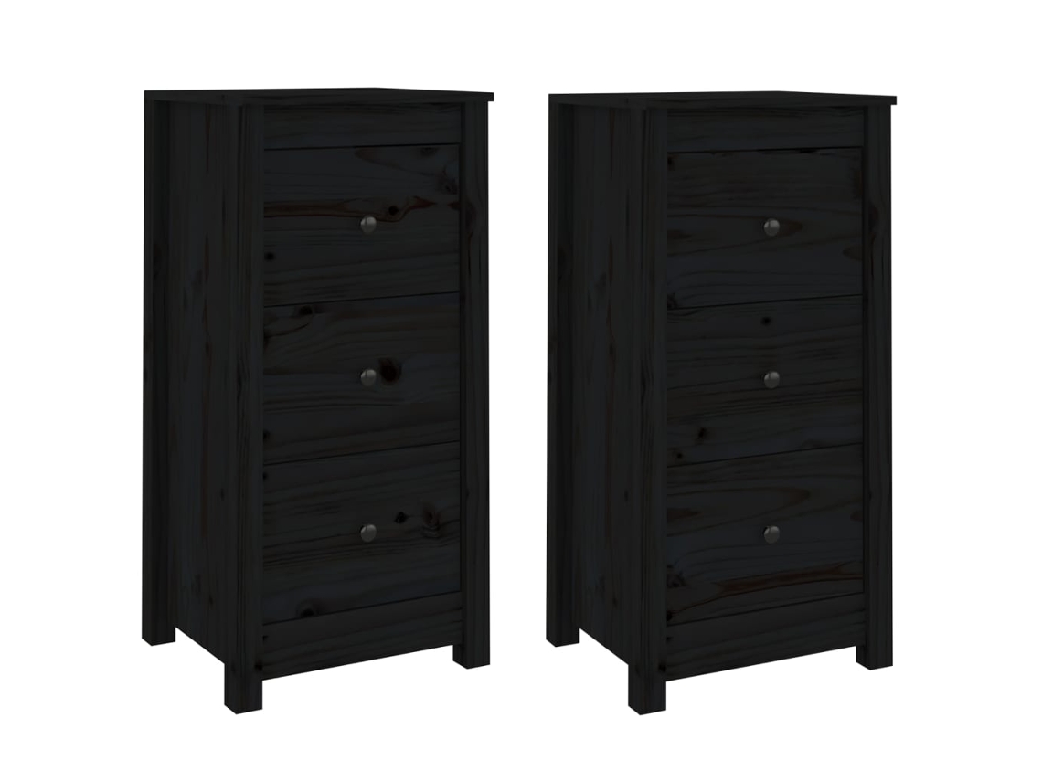 Sideboard, Sideboards Vidaxl Preto Madeira De Pinho (n/a)
