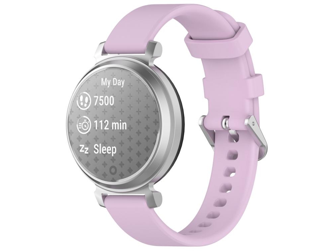Bracelete para Garmin Lily 2 silicone com fivela prateada liberação rápida roxa XIAOMOYU