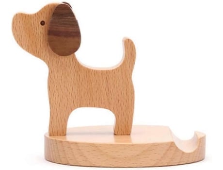 Suporte Para Celular, Suporte De Madeira Em Formato De Cachorro, Suporte De Mesa Em Formato De Desenho Animado
