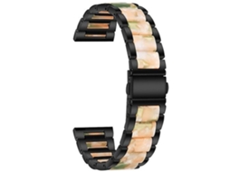 Pulseira De Relógio Lurelia Para Garmin Venu/vivoactive 3 Music 20 Mm Resin Preto Rosa Verde