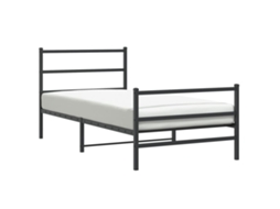 Bed Frame, Bed Frames Vidaxl Preto Aço (100 X 200 Cm)
