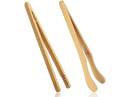 Peças Pinças Torradeira Bambu 18cm/7polegadas Reutilizáveis Cozinha