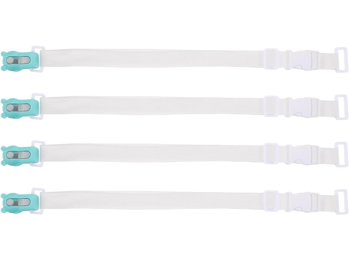 Aboofan 4 - Alfinetes de Edredom Antideslizantes, Alfinetes de Plástico Azuis para Fixar Edredons e Camadas de Edredons