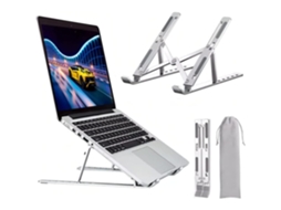 Suporte Para Laptop Em Liga De Alumínio De 5 A 15,6 Polegadas, Ajustável, Compatível Com Macbook Air E Pro.