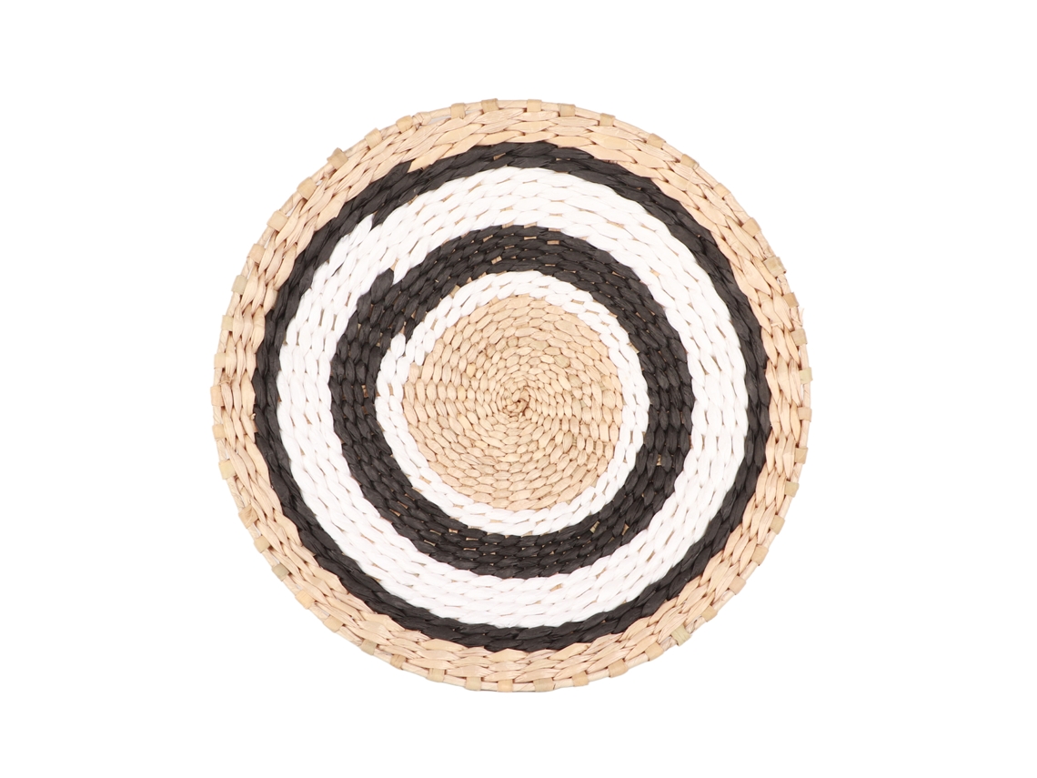 Cesta Decorativa de Parede Tecida À Mão com Palha Boêmia para Quarto Infantil | S/MARCA