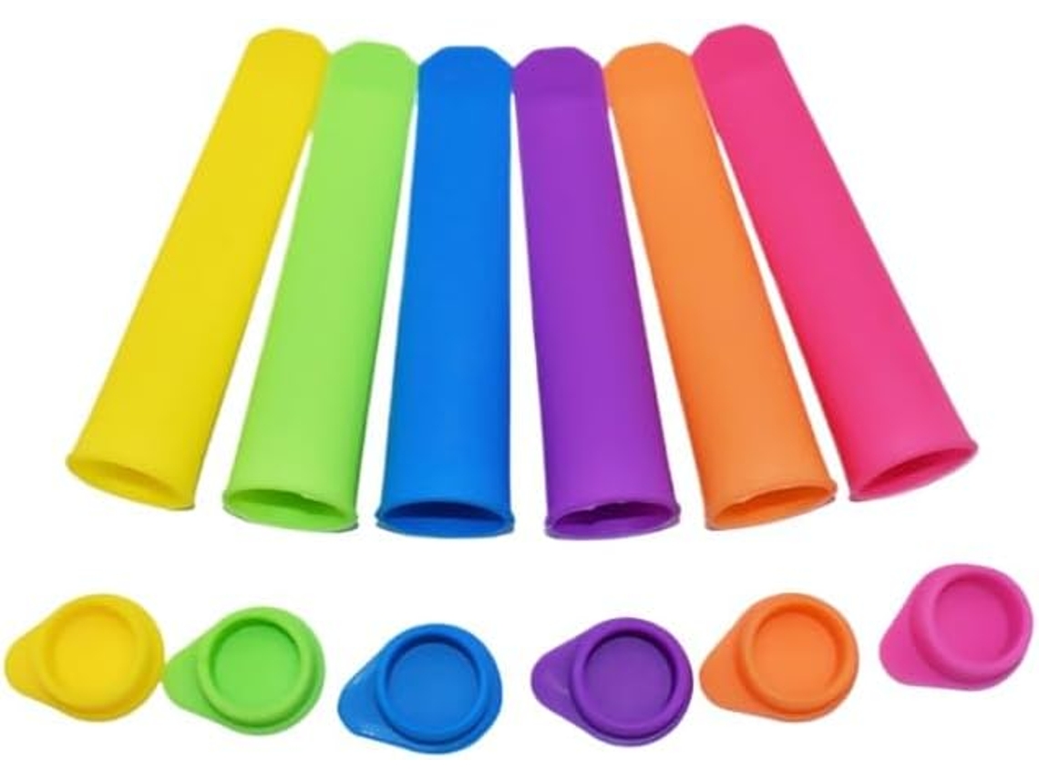 Conjunto De 6 Moldes Gelo Em Silicone, Várias Cores Multicolorido