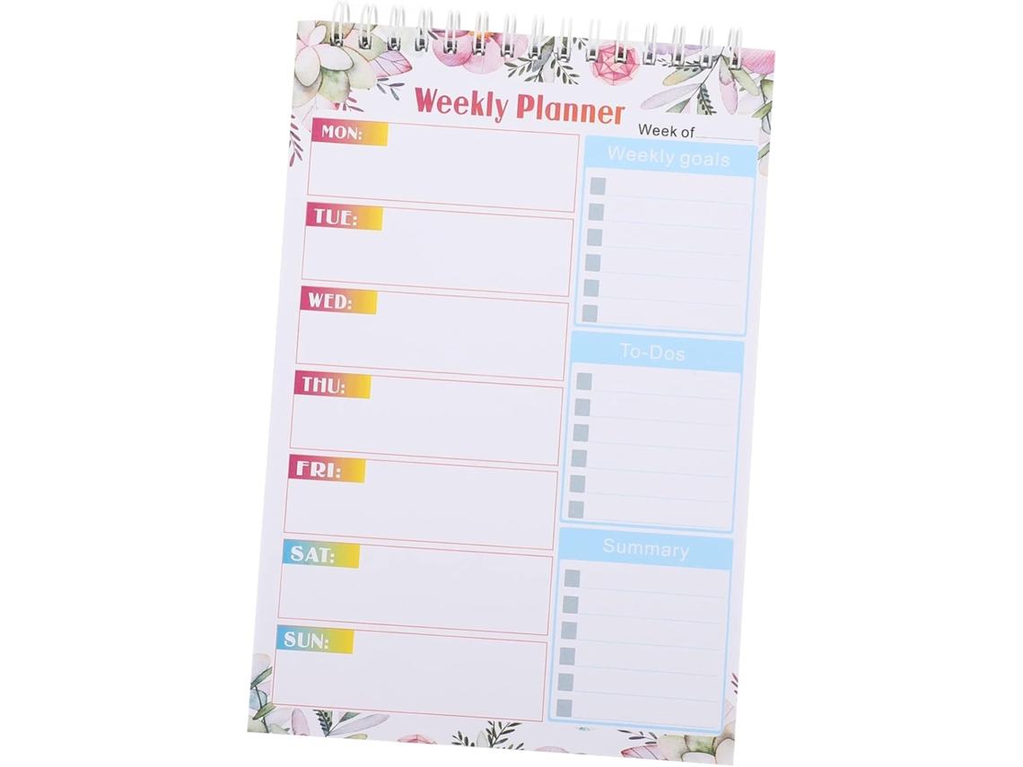Caderno de planejamento diário, caderno de casamento, caderno com páginas de calendário encadernadas em espiral, caderno de listas