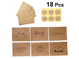 Cartão de Papel Kraft Retrô 18 Unidades ALLINLESS