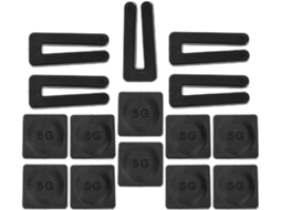Kit De Balanceamento Para Ventilador De Teto, Pacote Com 5 Unidades, Em Epóxi Preto E Metal |