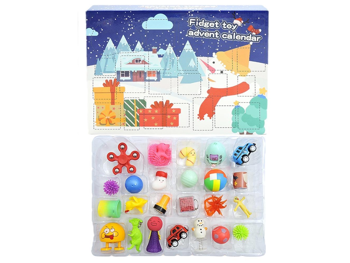 Laxiscreed Calendário Do Advento De Natal Com Brinquedo Sensorial Para Festa E Presente
