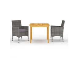Dining Set, Dining Sets Vidaxl Cinzeto Madeira De Acácia (n/a)