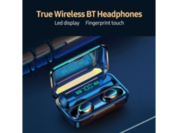 Fone De Ouvido Sem Fio Bt Intra-auricular Para Esportes Fones De Ouvido Com Display De Bateria Led Controle Por Toque Power Bank Branco