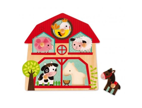 Puzzle Musical JANOD Amigos da Quinta (5 Peças)
