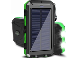 Banco De Energia Solar Durável Carregador Usb Duplo À Prova Dágua De 20.000 Mah Com Bússola E Lanterna Para Caminhadas Olysi Shop