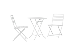 Conjunto Jardim Bistrô 3 Peças Branco Aço MAISON EXCLUSIVE