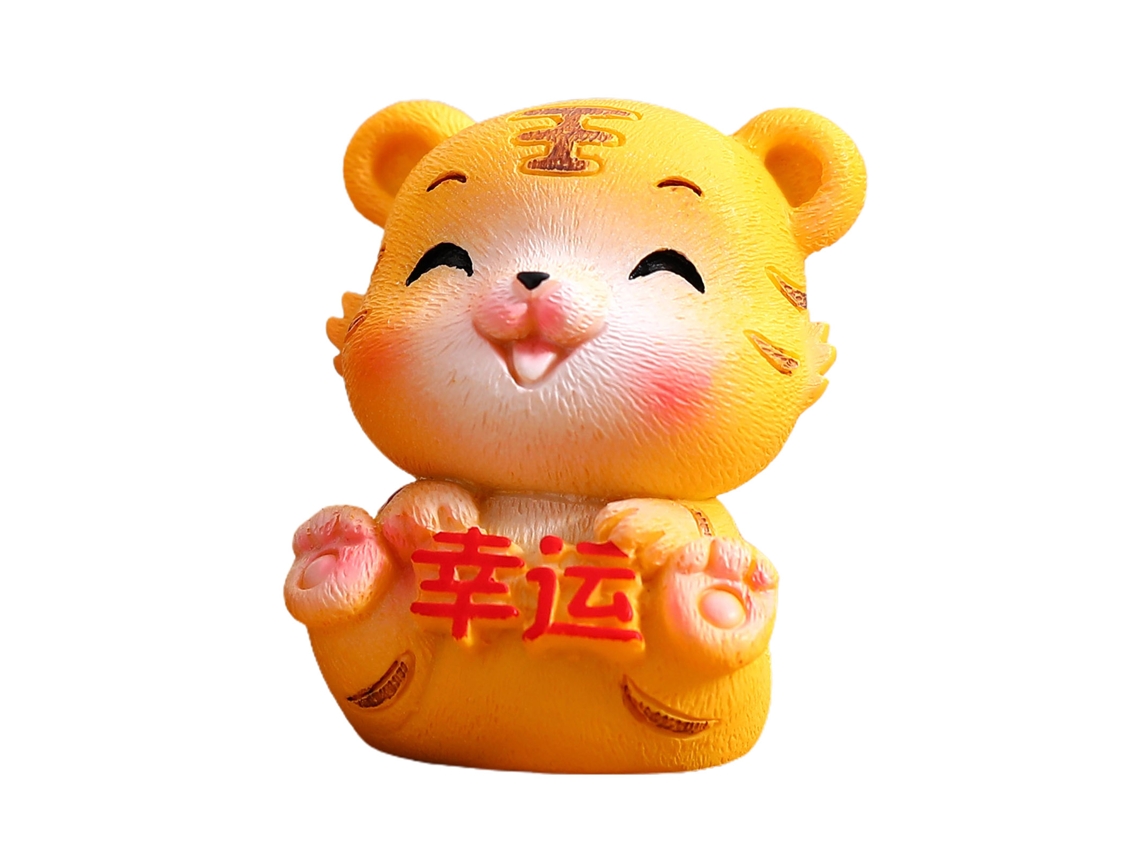 Elemento Decorativo de Resina Lucky Little Tiger 4,5x4,5x5cm LAXISCREED