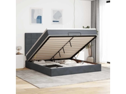 Estrutura Cama Otomana Colchões 180x200 Cm Cinzento Escuro