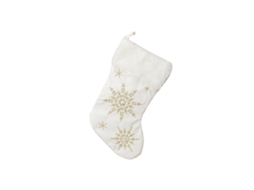Meias de Natal Grandes, 46x26cm, Flocos de Neve Dourados, LAXISCREED