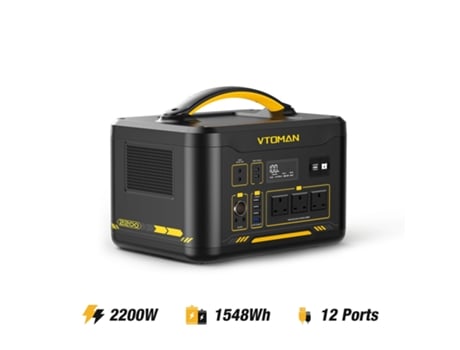Power Station Portátil Vtoman Jump 2200 1548wh Bateria Lifepo4 2200w Saída Ac Expansível 3096wh