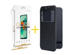 Pack 2 X Película de Vidro Temperado 2.5D Capa GANDY Samsung Galaxy S23 GANDY Flip Cover Preto GANDY