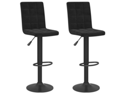 Bar Stool, Bar Stools Vidaxl Preto Veludo (n/a)