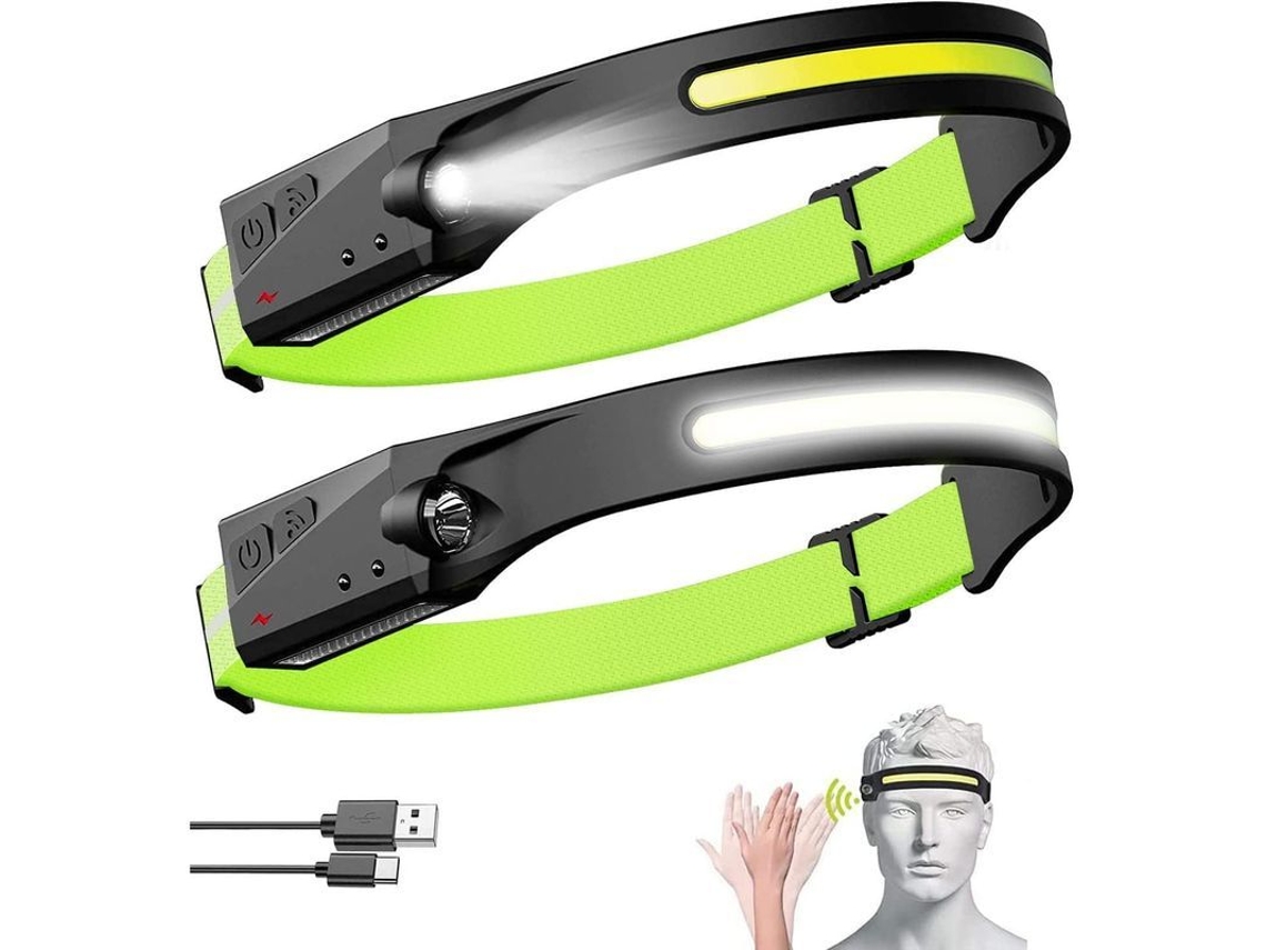 2026 lanterna Frontal Led Super Brillante Recargable com Sensor de Movimento Ipx4 350 Lúmenes