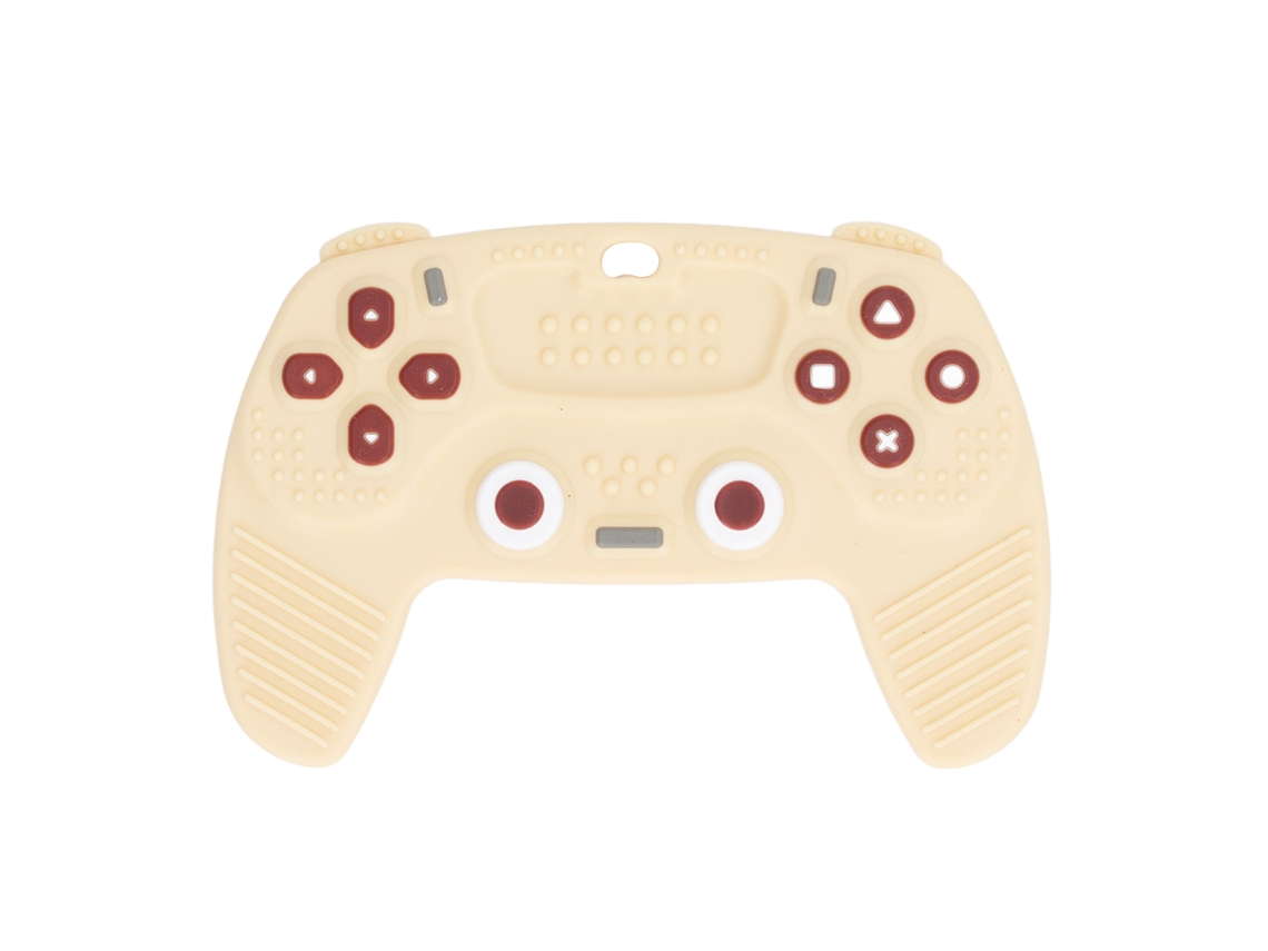 Mali chupeta de Controle de Jogo Silicone Macio Bebê com Botões Diversos Simulação Bege
