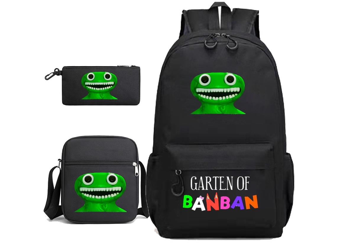 Mochila Escolar Garten Of Banban, Preta, Conjunto De Três Peças Aquaforge