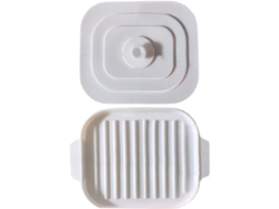 Panela De Silicone Para Bacon No Micro-ondas Com Tampa E Alças –