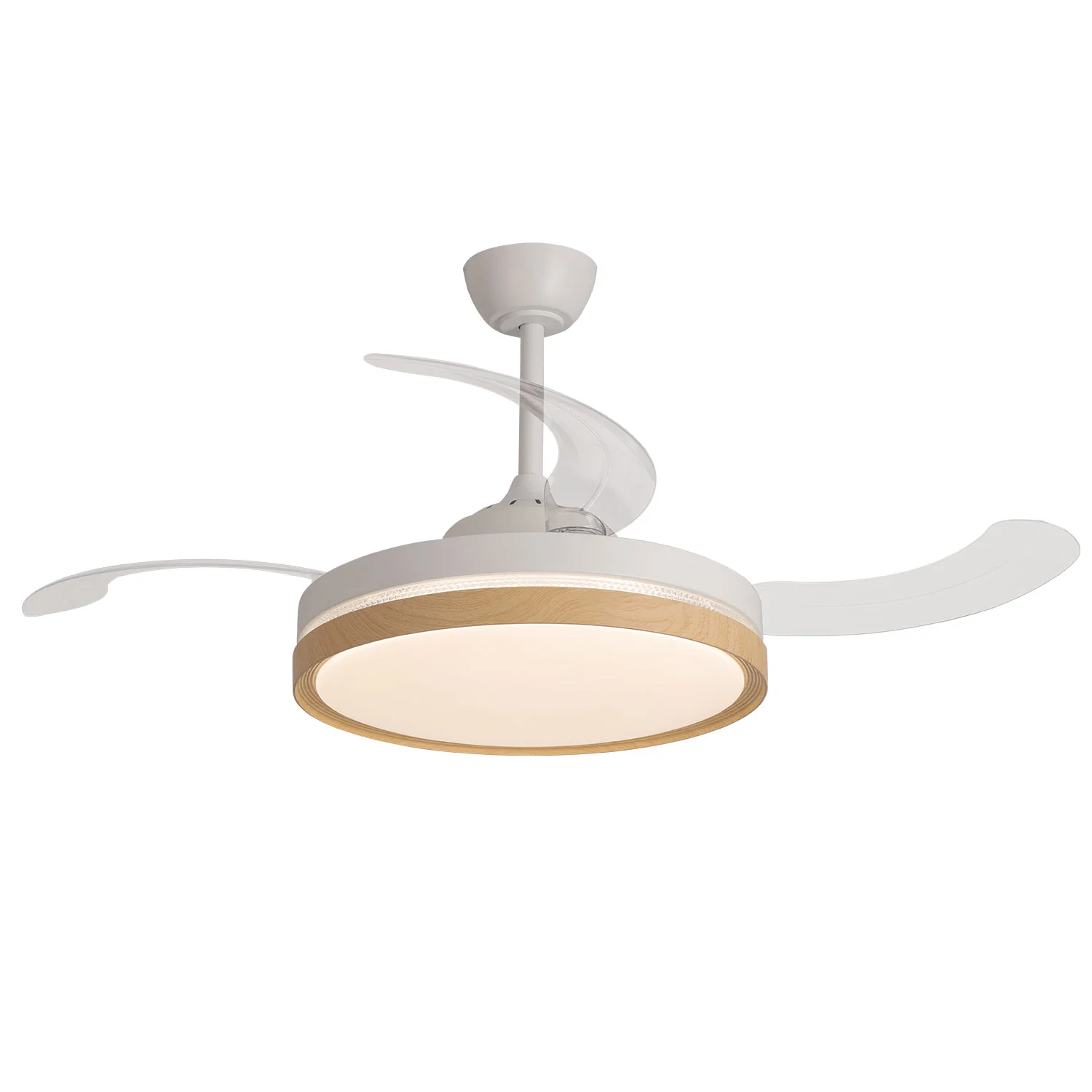 Ventilador De Teto Led 48w Regulável 4 Pás Plegáveis Tucson Lúzete