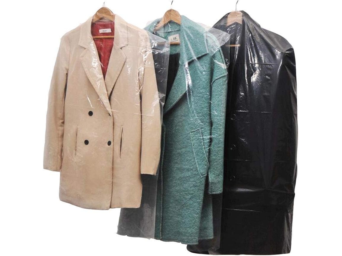 Conjunto De 20 Capas Protetoras Contra Poeira Para Roupas, Transparentes E Com Opção De Pendurar.