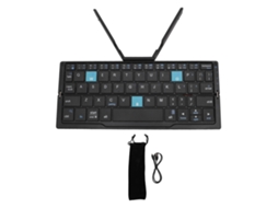 Aetheria teclado Portátil Bluetooth Plegável Recarregável para Android Tablet Celular Laptop Cinza Escuro