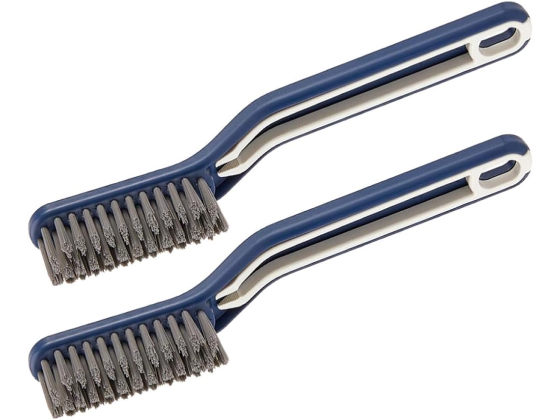 Escova De Limpeza Para Frestas Banheiro E Cozinha Holibanna, 2 Peças, Cerdas Rígidas De Pet, Cabo Longo De Abs Para