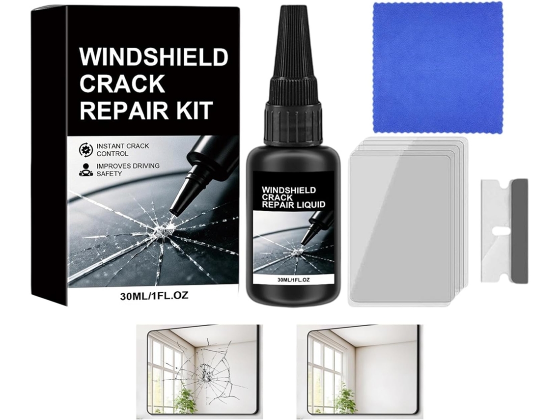 Kit De Reparo De Lascas Em Para-brisas, 30ml, Alta Transparência, Longa Duração.