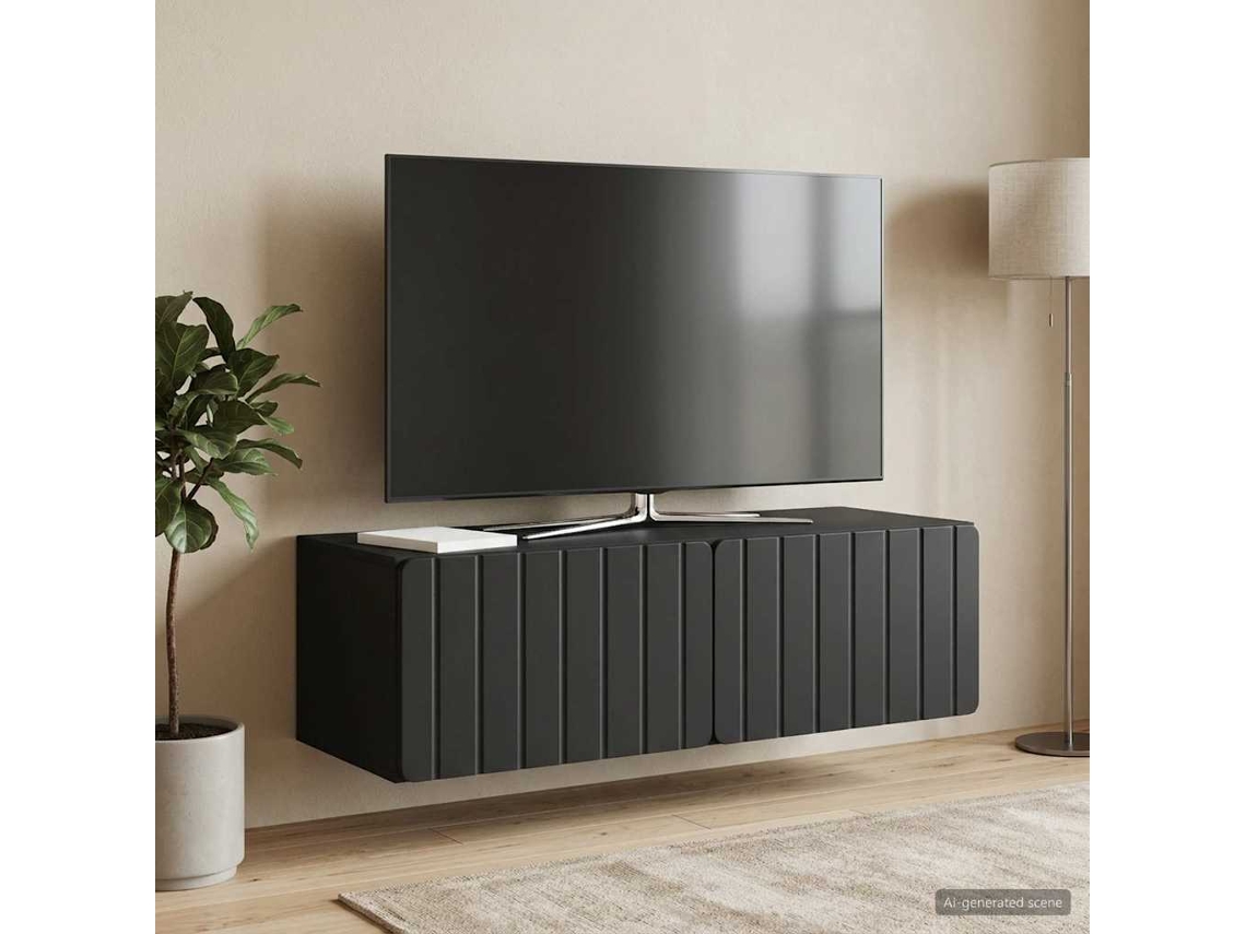 Vidaxl Gabinete De Tv De Parede 98 X 41 X 30 Cm Preto