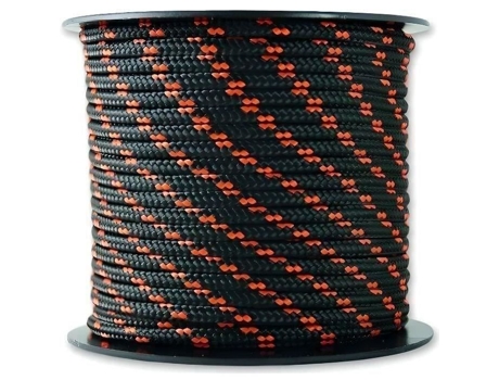 Trança Resistência 200 Kg Ø 3 Mm X 25 M Preto E Laranja Chapuis