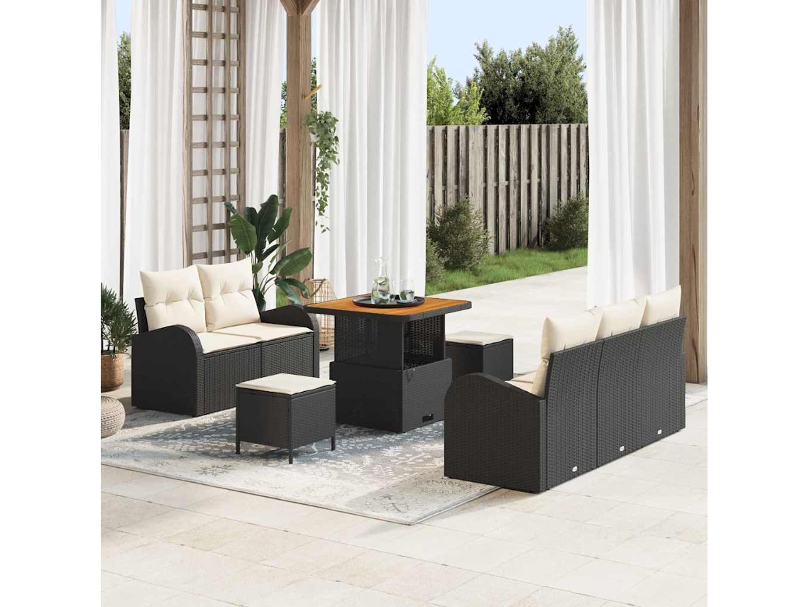 Vidaxl Conjunto De Sofá De Jardim 8 Unid. 7-número De Lugares