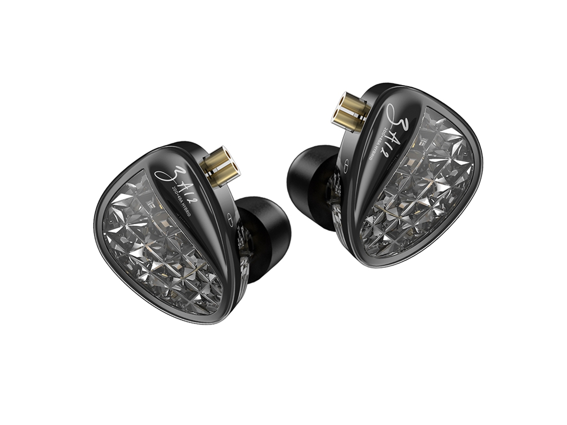 Fones De Ouvido Híbridos Kz Za12 2dd 4ba Iem Com Fio Intra Auricular Monitor Hi Fi Ajustável Com Cancelamento De Ruído Esportivo Para Jogos Vayotoy