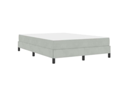 Conjunto 1 Cama Box Vidaxl Cinzento Tecido (140 X 200 Cm)