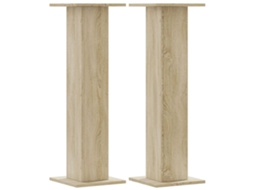 Conjunto 2 Suporte para plantas VIDAXL Marrom Madeira processada (30x30x95 cm)