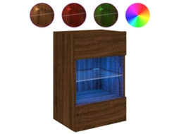 Móvel de Parede com Luzes Led Carvalho Castanho MAISON EXCLUSIVE (40x30x60,5 cm)