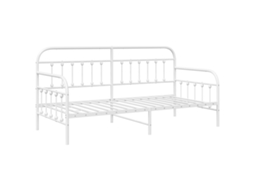 Estrutura De Cama De Metal Branca Moderna Vidaxl Branco Metal