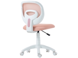 Cadeira Escritório Encosto C Ergonômica Altura Ajustável Rosa