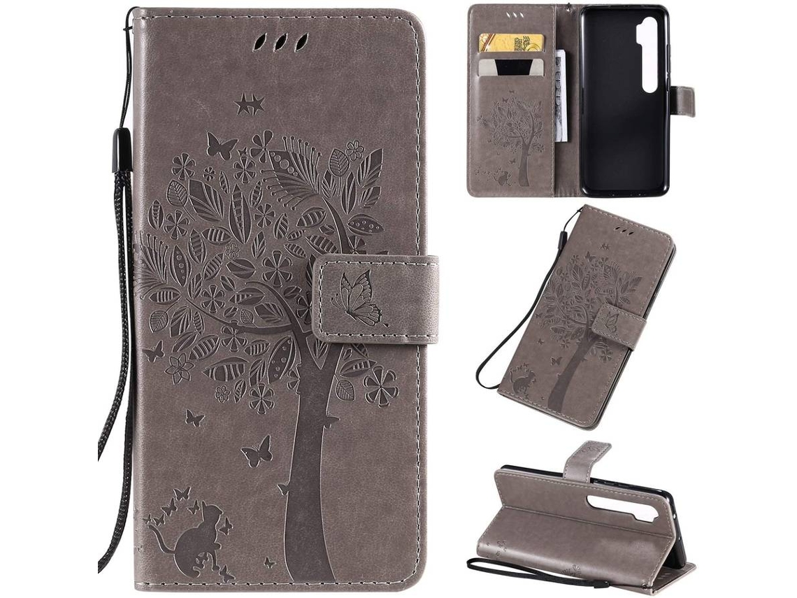 Capa Xiaomi Mi Note 10 HONGWE. Livro Cinzento